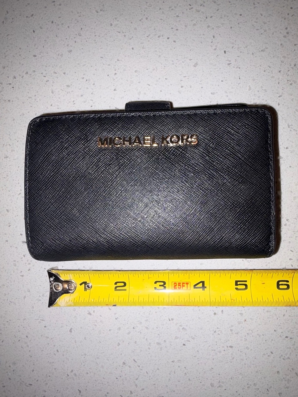 Michael Kors Black Saffiano Leather Card Holder Wallet
